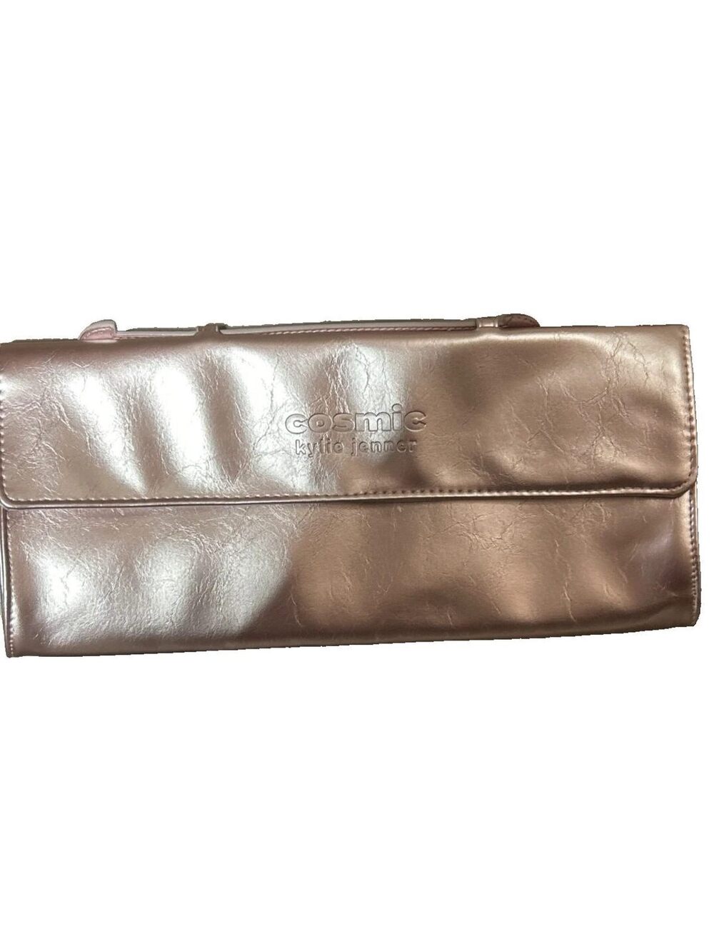 Kylie Jenner Cosmic Metallic Rose Gold Makeup Brush Roll Cosmetic Case